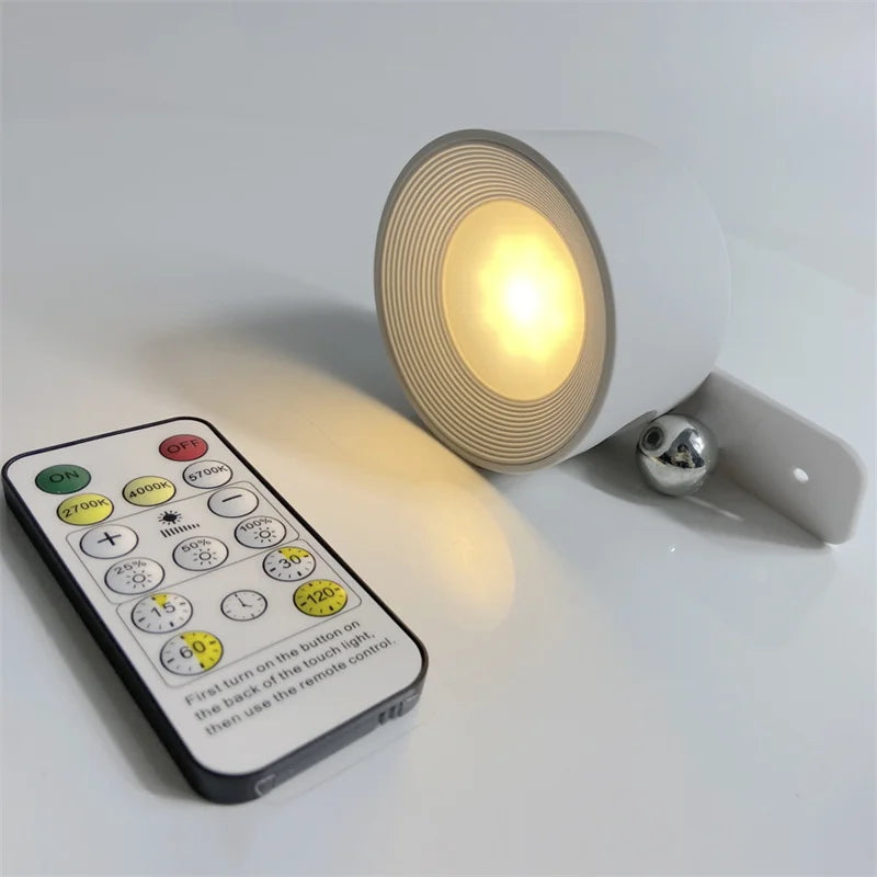 Luz Led - recarregável por USB - Aplique de parede toque & controle remoto sem fio, por exemplo: luzes para o quarto ou lâmpada leitura